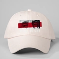 Détail de la casquette de baseball en coton imprimé avec motif artistique Trust No One - Taille unique / Beige