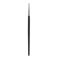 Fine eyeliner brush with sleek black handle and red-brown bristles for precise eye makeup - Black Silver
