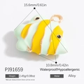 Pendentif poisson tropical en alliage à rayures jaunes et vertes pour colliers DIY - Poisson Tropical/Jaune Vert