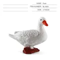 Realistic white duck miniature figurine with orange beak and fine feather texture - Single White Duck Model BL-5005