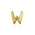 Polished 18K gold letter W alphabet pendant with a puffy bubble design for women - Letter W (Gold)