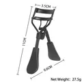 Classic black eyelash curler with non-slip handle and carbon steel head for sunburst curling - Electrophoretic Black