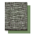 Old money aesthetic dark green tweed flower wrapping paper with woven texture design - 10 Sheets/Pack / Laurel Green