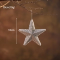 Glittering silver 10cm Christmas tree top star ornament with sparkling sequin finish - 15cm Silver Star Ornament
