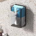Porta fazzoletti a parete in grigio trasparente, dimensioni 180x120x90mm per bagno - 1 Pezzo / Grigio Trasparente