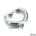 Polished silver stainless steel heart pendant, 23x23mm size, 5g weight accessory - Silver Heart Pendant 23mm(KLJ2652-Z)