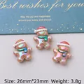 Lebkuchenmann-Harzanhänger mit Perlmuttglanz für DIY-Bastelarbeiten 26mm x 23mm - Lebkuchenmann