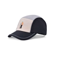 Kids quick-dry baseball cap in color-block design with climber embroidery and reflective trim - Three-color Black (Quick-dry Waterproof)
