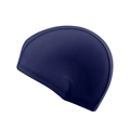 Elastic fabric swimming cap for adults in navy blue finish with professional stitching - Navy Blue Single Stitch