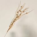 Artificial 43cm golden glitter Christmas stem with shiny metallic beads and branches - With Berries / Rose Gold