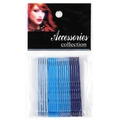 Blue gradient glitter hair clips set with metallic finish in various shades of azure - S199-12 [5.1cm 20Pcs Set - Blue Gradient]