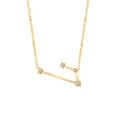 Collana costellazione dorata minimalista con ciondolo geometrico e quattro pietre di zircone - Oro-Ariete