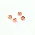 Set of 4 rose gold 14k gold filled double-layer spacer beads for DIY jewelry making - Rose Gold