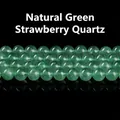 Natural green strawberry quartz round beads for DIY jewelry making and bracelets - Natural Green Strawberry Quartz / 6mm approx 60pcs