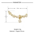 Diagramme de paramètres d'un pendentif éléphant doré avec hauteur de 25mm et poids 0,9g - YE025-2 Or Papillon Cœur