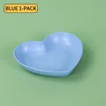 Blue heart-shaped snack plate with matte finish for home and bar use, 1 pack - Blue-Heart Dish