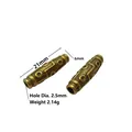 Detail of 21mm antique bronze barrel beads with embossed patterns for DIY jewelry - Circle & Zigzag Relief Bead(9#)