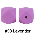 Perline ottagonali in silicone lavanda 17mm per gioielli fai da te per neonati - Lavanda
