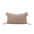 Cuscino rettangolare nordico moderno intrecciato beige e bianco con nappe - Cuscino Lombare Intrecciato Verde Lime / 30*50cm [Solo fodera]