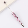 Creative beadable pen with pink heart and floral patterns for DIY stationery sets - 5# Pattern (Heart)