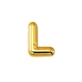 Polished 18K gold balloon letter L pendant with a glossy 3D bubble style design - Letter L (Gold)
