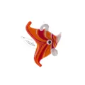 Hand-blown orange and white striped glass fish pendant for aquarium decoration - Style 23-Orange White Striped Fish