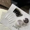 Black and white 5g nail stamping gel set for gradient and French manicure designs - Black Patting Gel + White Patting Gel