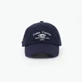 Casquette de baseball en coton bleu marine avec broderie 1991 et visière incurvée - Bleu Marine