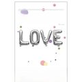 16 inch silver LOVE foil balloon set for holiday and party room wall decoration - LOVE Letter / Silver