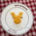 Ginger plush reindeer head DIY ornament for Christmas tree decor, size 8cmx8cm - Ginger Yellow Deer Head
