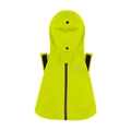 Waterdichte neon gele hondenregenjas met capuchon, zwarte rits en wild nature logo - 2XL / Limoengroen