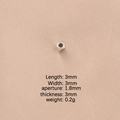 Perla a cubo in acciaio inox argento 3mm con foro 1,8mm per creazione di gioielli fai da te - 3mm / Acciaio (Lucidato)