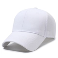 White breathable mesh baseball cap with curved brim and minimalist sporty design - White