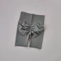 High-waisted seamless scrunch butt fitness shorts in dusty grey-green ribbed fabric - Light Gray
