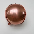 Metallic rose gold 4D aluminum foil balloon with reflective mirror surface finish - 10" / Rose Gold
