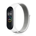 Gray nylon loop strap for Xiaomi Mi Band with white integrated protective sport case - Shell