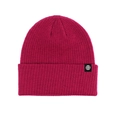 Winter knit beanie hat in deep rose pink color with warm thick ribbed texture - Single Hat - Wine Red