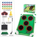 Golf Chipping Spielset mit Zielständer, Schläger und 20 klebrigen Bällen - 57 Golf-Trainingsmatte (Doppelseitig) / Doppelseitig mit Ständer