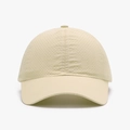 Beige quick-dry mesh baseball cap with breathable laser-cut holes and soft top crown - Adjustable / Beige