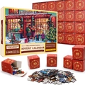 Calendrier de l'Avent puzzle de 1008 pièces avec 24 boîtes individuelles et scène de fête - Style sd26 (70x50cm)