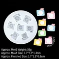 7-cavity camera silicone mold for candy colors resin and clay DIY crafts - 2# Camera Shape (B828) / Clear