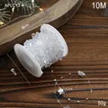 10M spool of transparent plastic star beads chain for festive Christmas tree decoration - Transparent Star Beads / 10m