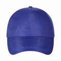 Royal blue baseball cap with curved brim and five-panel design for custom branding - Polyester - Royal Blue