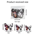 Set de 12 stickers muraux papillons 3D tête de mort en plusieurs tailles pour Halloween DIY - Crâne Dégradé Orange et Violet (Set de 12)