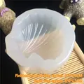 Translucent scallop shell silicone mold for DIY resin crafts measuring 6x6x1.5cm - No.3 Mirror Surface