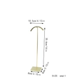 Espositore per borse in metallo dorato con altezza di 35,6 cm e base quadrata - Piccolo / Oro