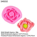 Pink lotus flower silicone mold for handmade soap and cakes with 86g weight and size specs - Lotus / Pink