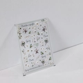 Stickers ongles 5D MN-172 motifs fleurs blanches et papillons verts autocollants - Fleurs Printanières Papillon (MN-172)