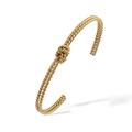 Vergoldeter 18K Knoten-Armreif mit gedrehtem Seil-Design im minimalistischen Vintage-Stil - Goldener Knoten-Stil (32036)