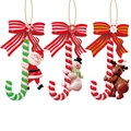 Set di decorazioni natalizie in legno con Babbo Natale, pupazzo di neve e renna - Stile in Legno (Q-G74)